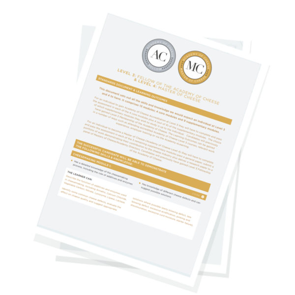 Master of Cheese Standards & Learning Academy Of Cheese